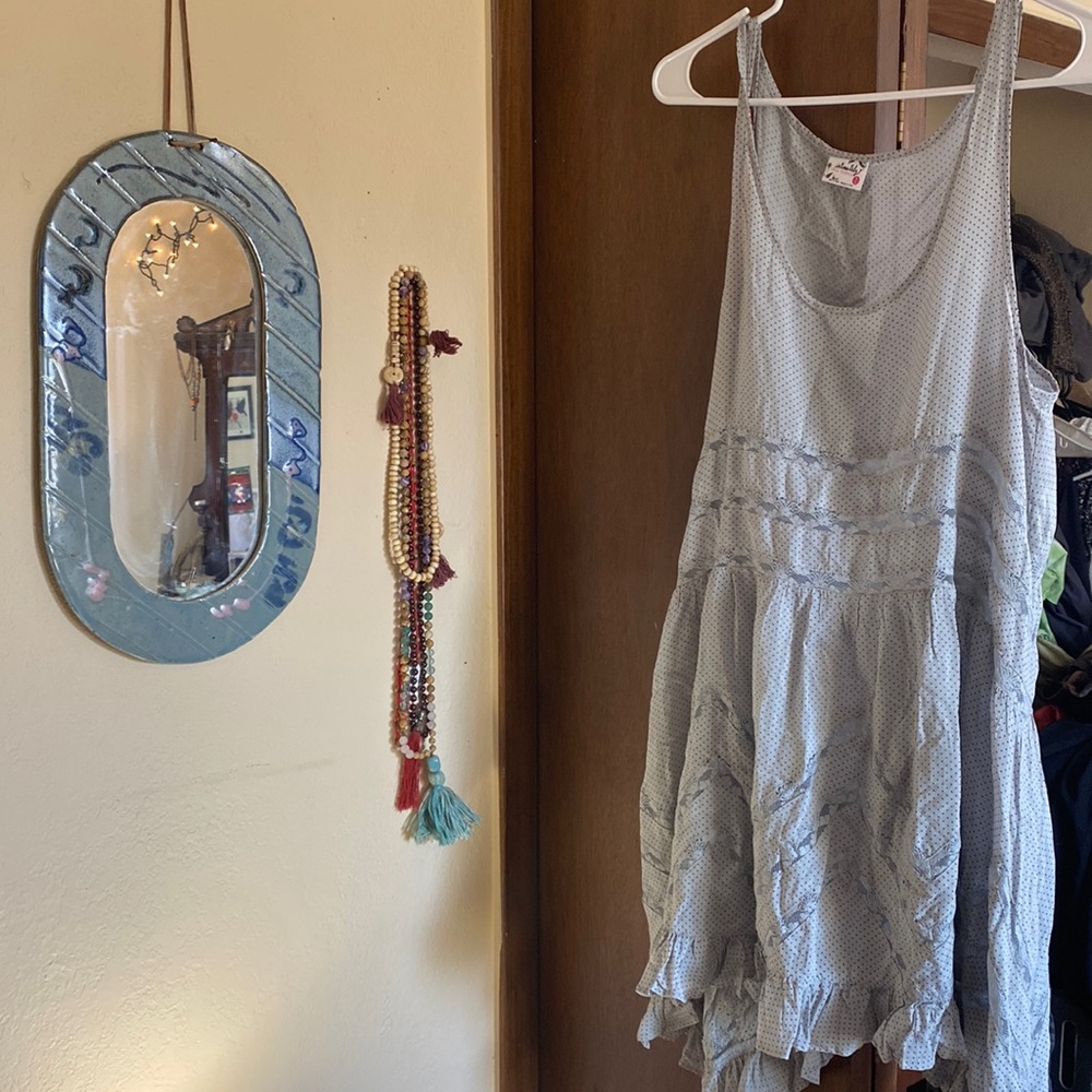 Free people polka dot/lace detail dress.